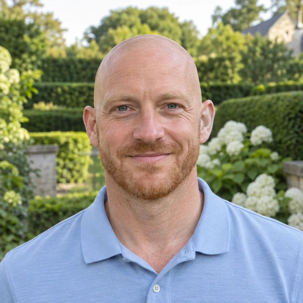 Garden portrait · ginger curls · Bald preview