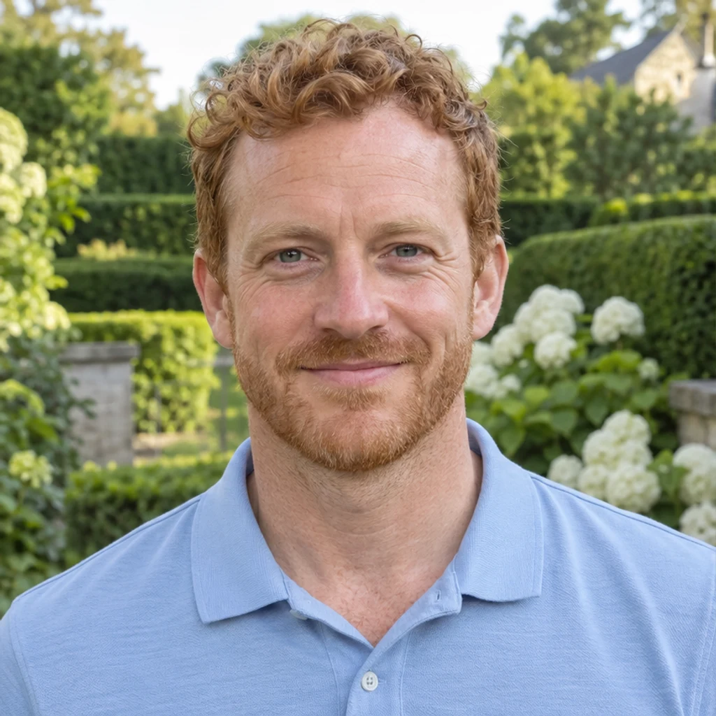Garden portrait · ginger curls · With hair