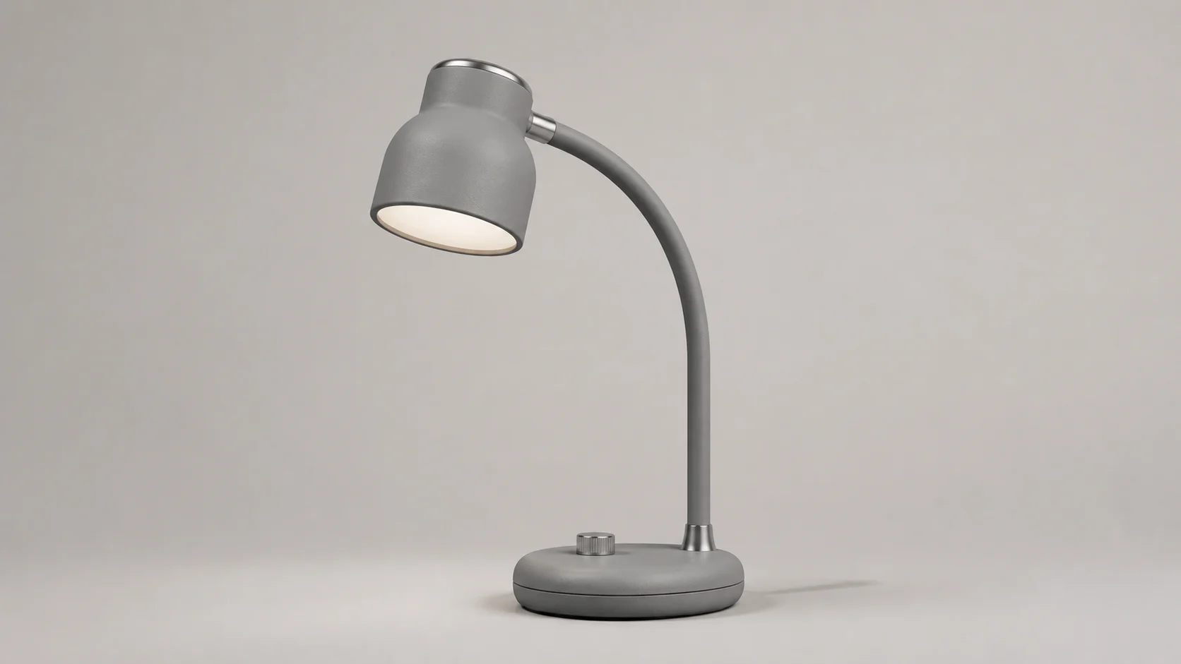 Imagen posterior con un render limpio de lámpara mate