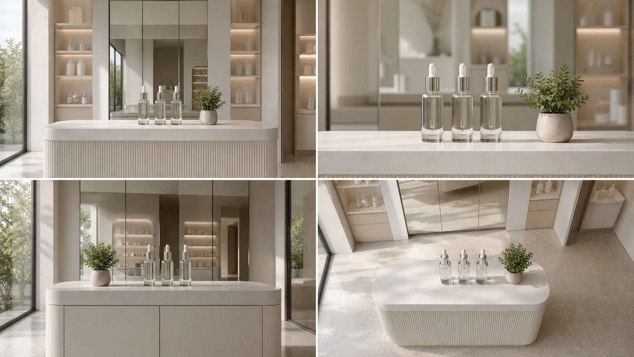 Referenzraster eines Skincare-Produkt-Szenengenerators