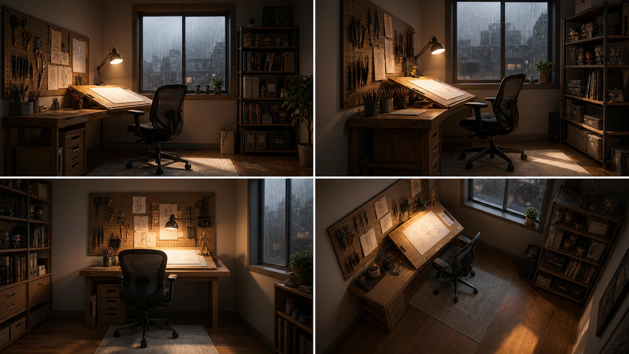 Szenenraster eines Animationsstudios