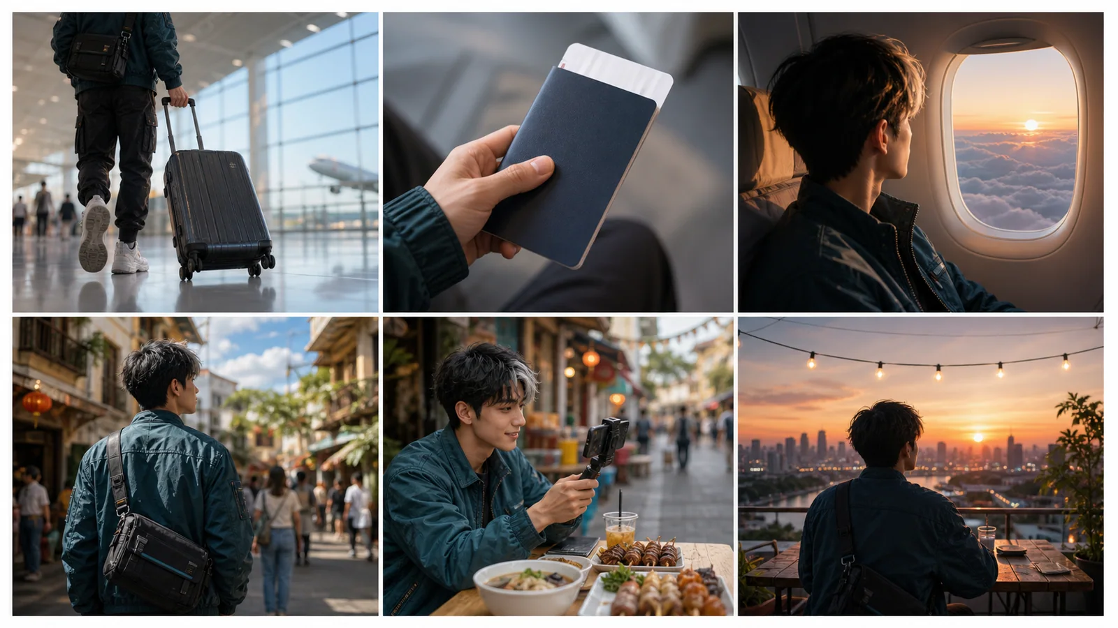 Reise-Vlog-Intro-Storyboard mit LumiYing erstellt