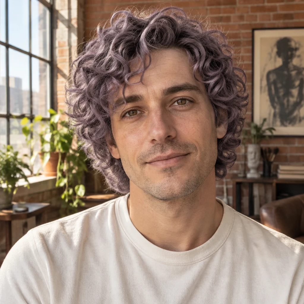 Loft portrait · lavender · New-color illustration