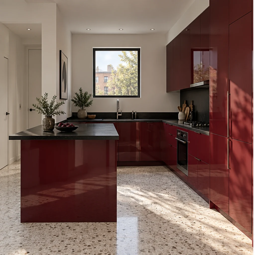 Roble y arena Japandi · Cocina original