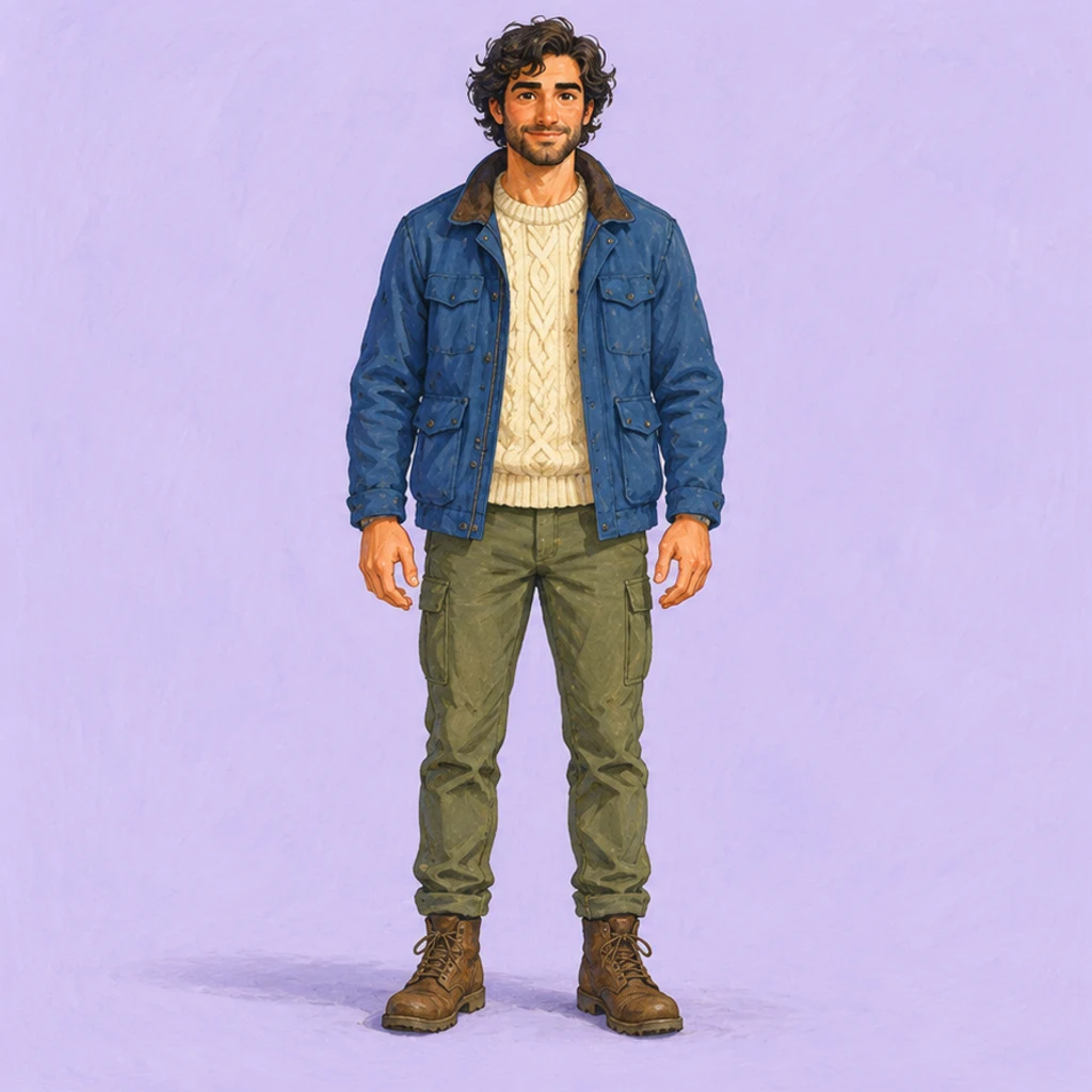 Character: walking · Original-pose illustration