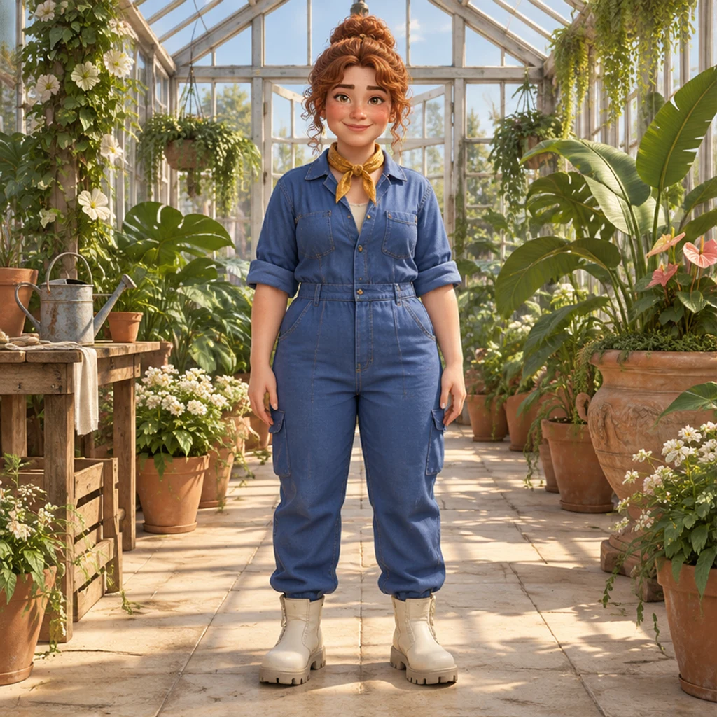 3D gardener: crouching · Original-pose illustration
