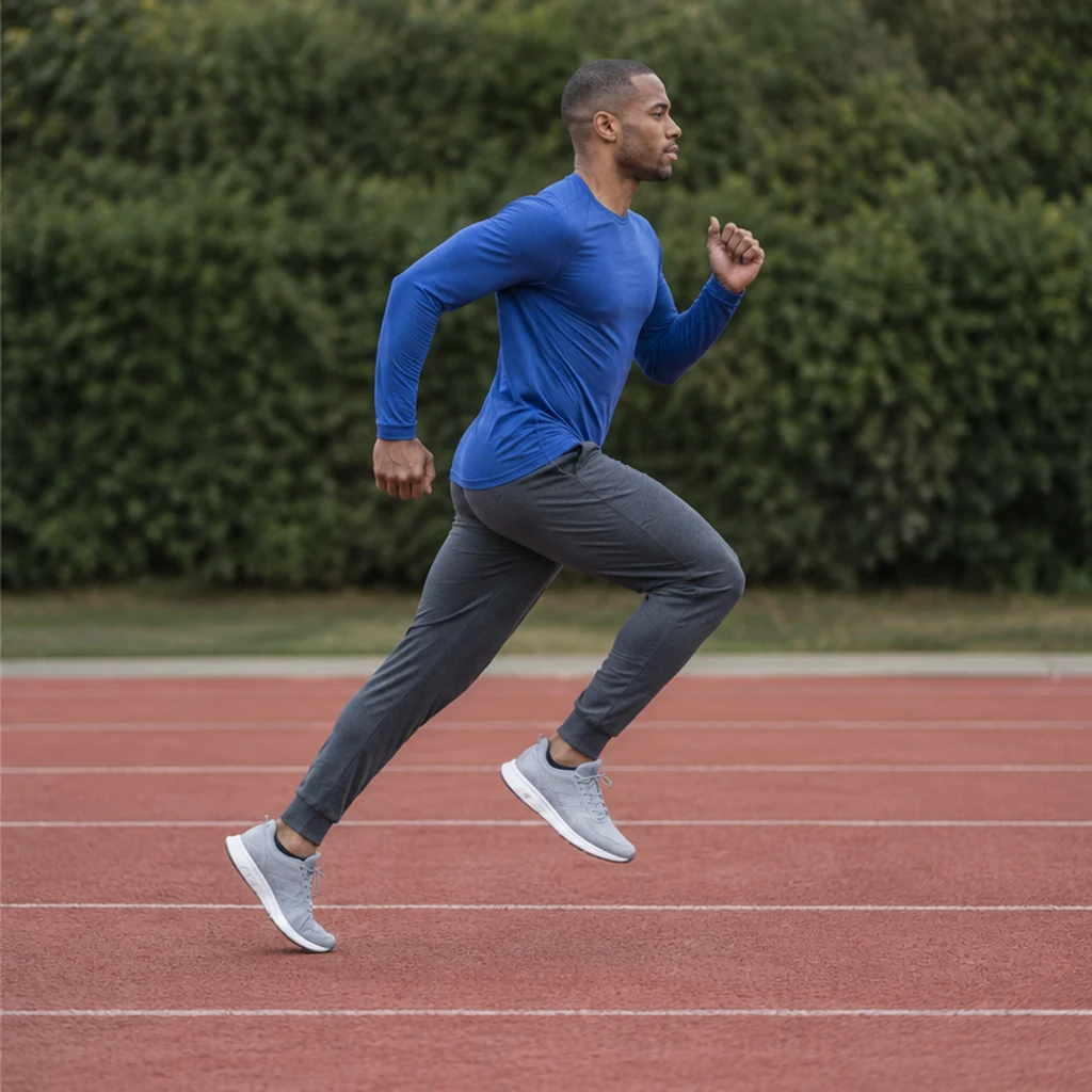 Athlete: running · New-pose illustration