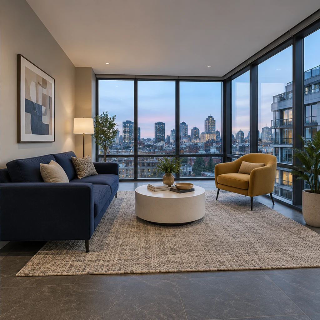Living room · Furnished-room illustration